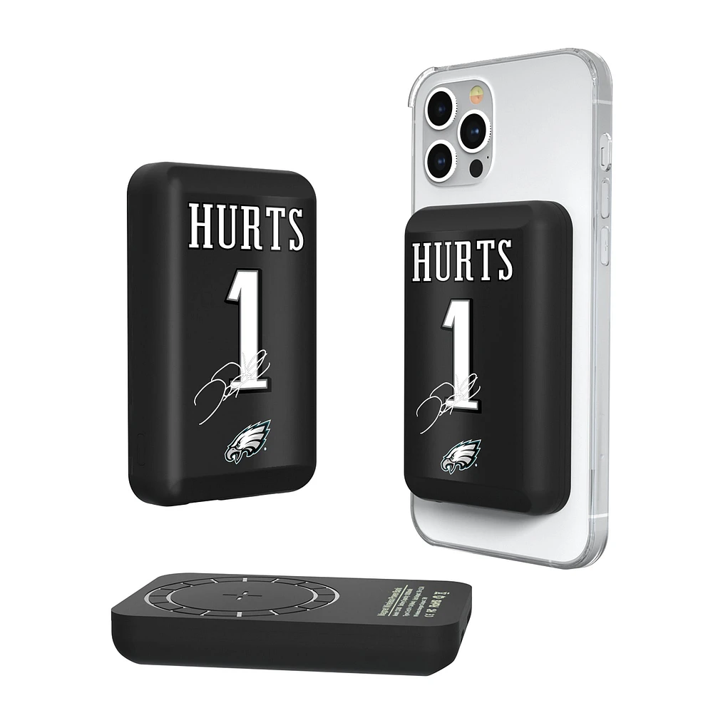 Keyscaper Jalen Hurts Philadelphia Eagles 5000mAh Wireless Magnetic Power Bank