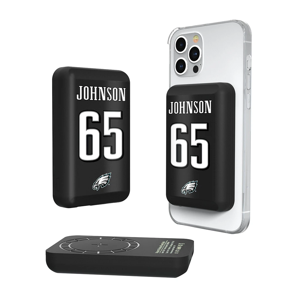Keyscaper Lane Johnson Philadelphia Eagles 5000mAh Wireless Magnetic Power Bank