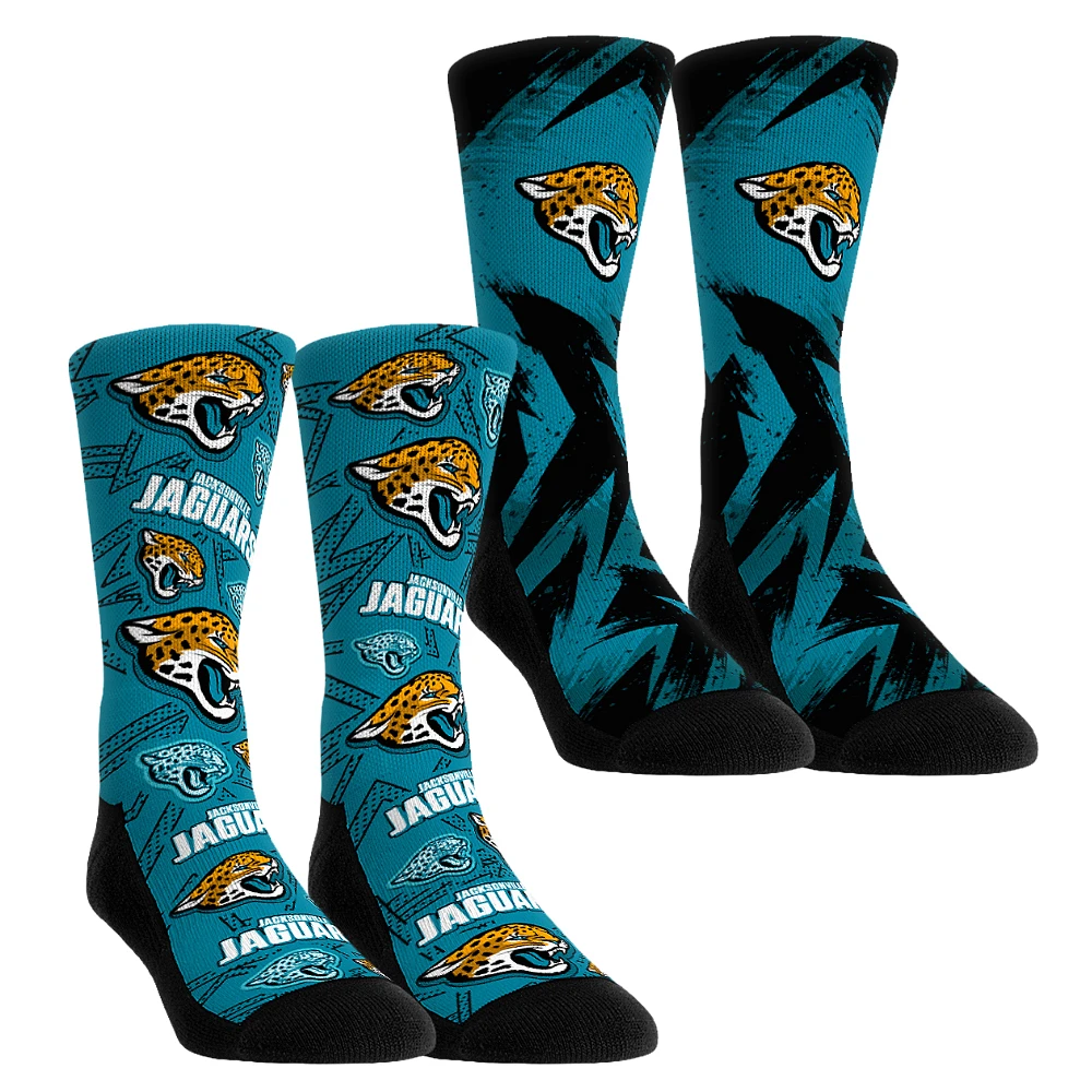 Unisex Rock Em Socks Jacksonville Jaguars Gameday Two-Pack Crew Set