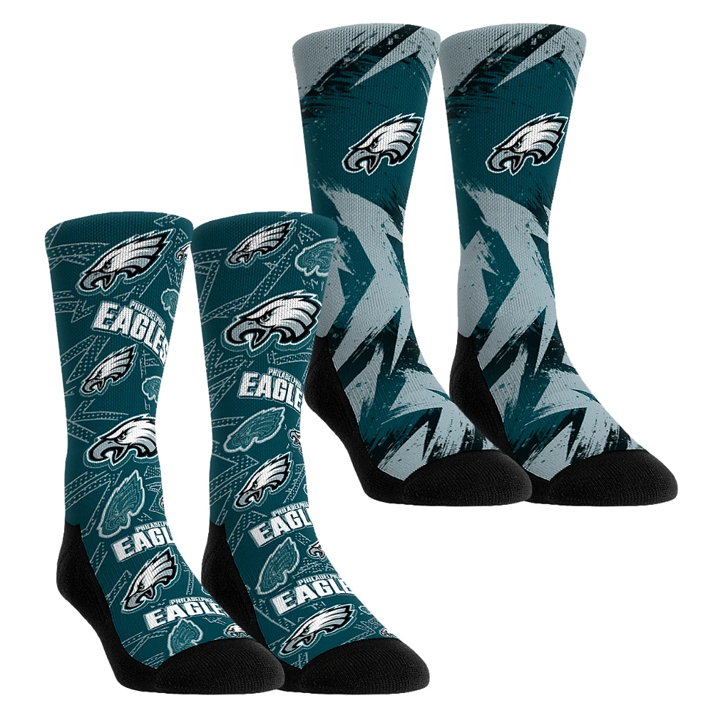 Unisex Rock Em Socks Philadelphia Eagles Gameday Two-Pack Crew Set