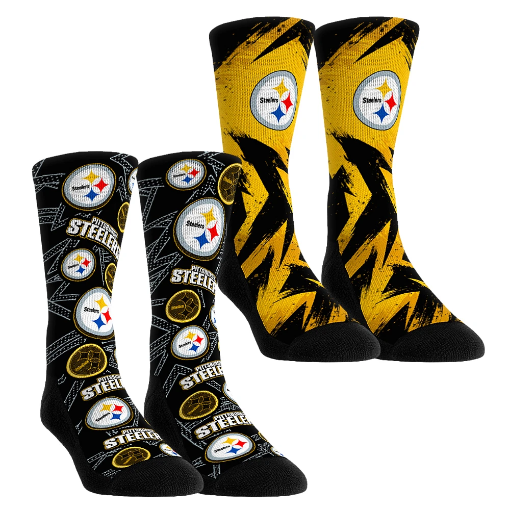 Unisex Rock Em Socks Pittsburgh Steelers Gameday Two-Pack Crew Set