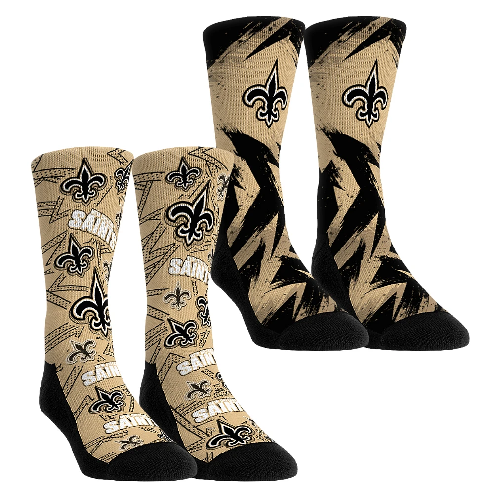 Unisex Rock Em Socks New Orleans Saints Gameday Two-Pack Crew Set