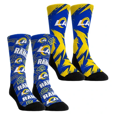 Unisex Rock Em Socks Los Angeles Rams Gameday Two-Pack Crew Set