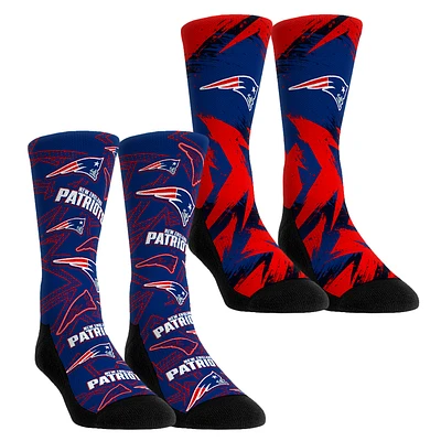 Unisex Rock Em Socks New England Patriots Gameday Two-Pack Crew Set
