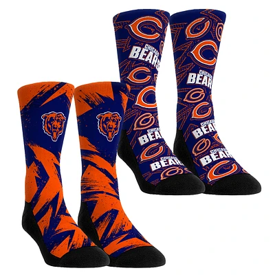 Unisex Rock Em Socks Chicago Bears Gameday Two-Pack Crew Set
