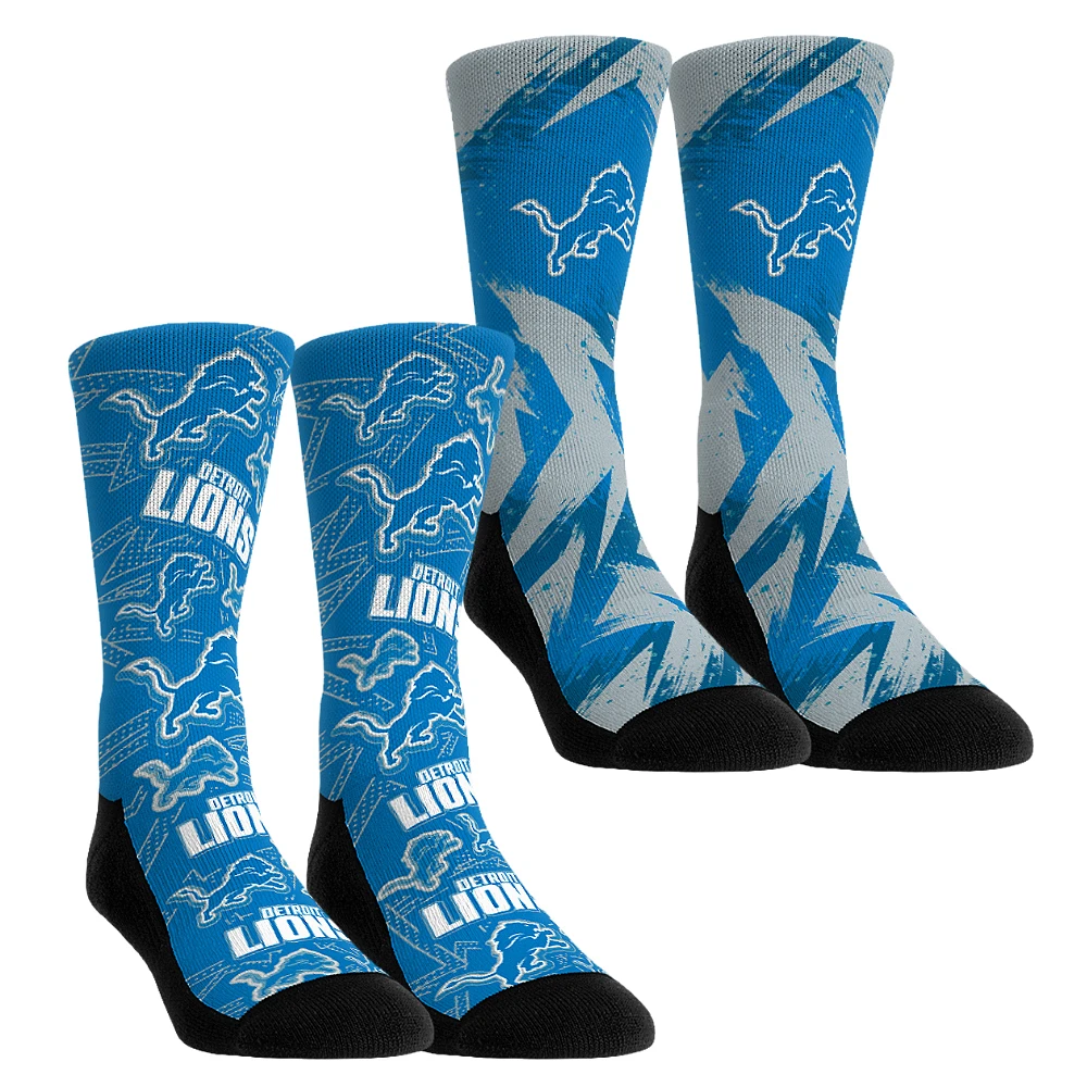 Unisex Rock Em Socks Detroit Lions Gameday Two-Pack Crew Set