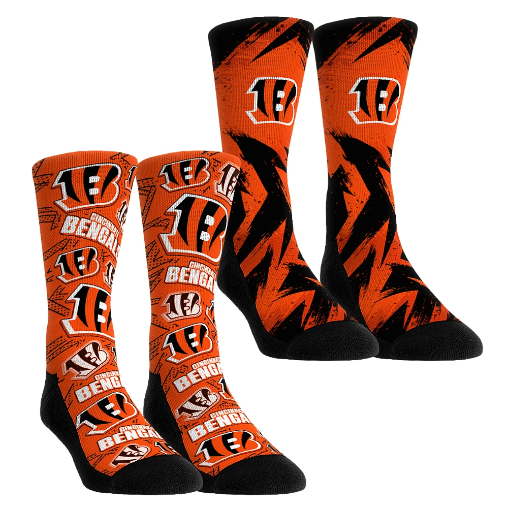 Unisex Rock Em Socks Cincinnati Bengals Gameday Two-Pack Crew Set