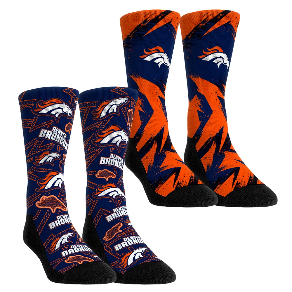 Unisex Rock Em Socks Denver Broncos Gameday Two-Pack Crew Set