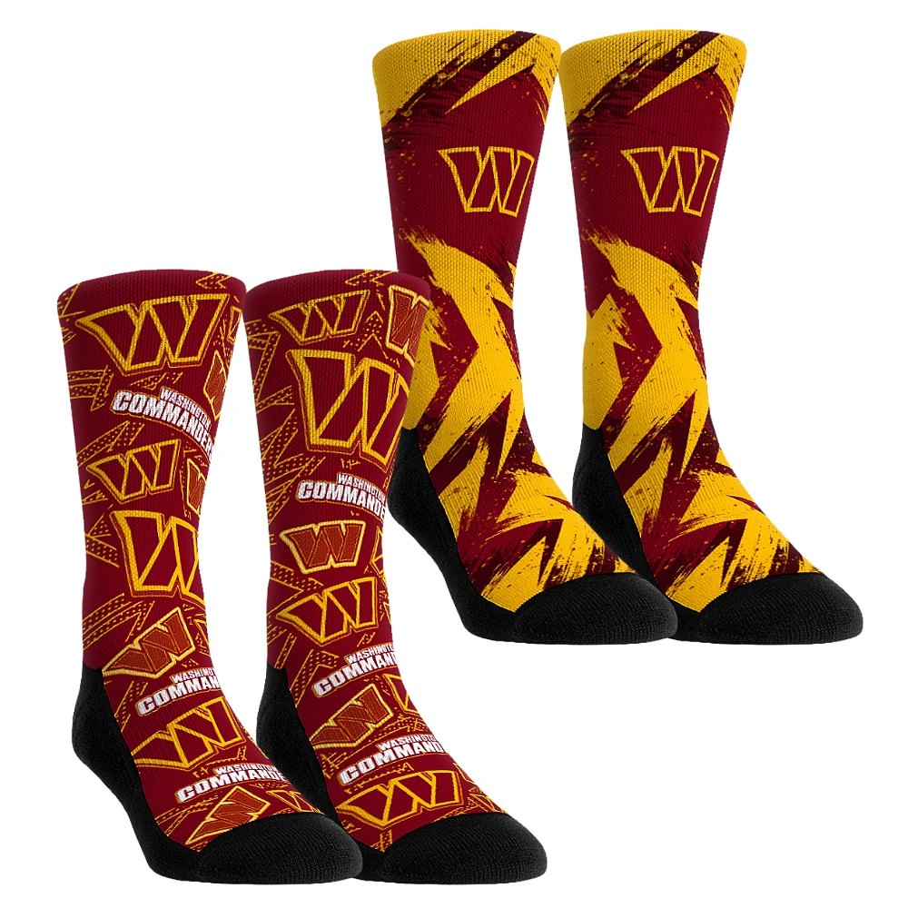 Youth Rock Em Socks Washington Commanders Game Day Two-Pack Crew Sock Set