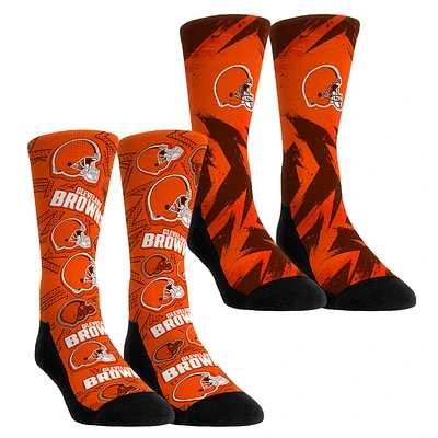 Youth Rock Em Socks Cleveland Browns Game Day Two-Pack Crew Sock Set