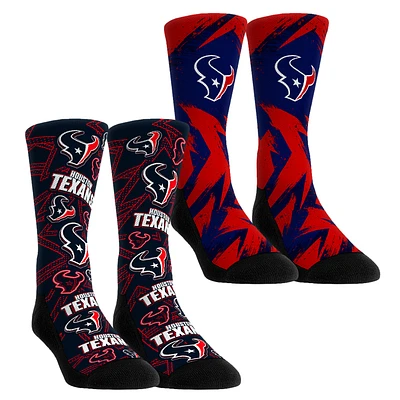 Youth Rock Em Socks Houston Texans Game Day Two-Pack Crew Sock Set