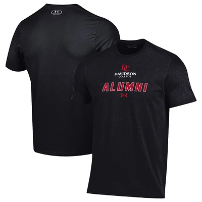 Men's Under Armour Black Davidson Wildcats Alumni Performance T-Shirt