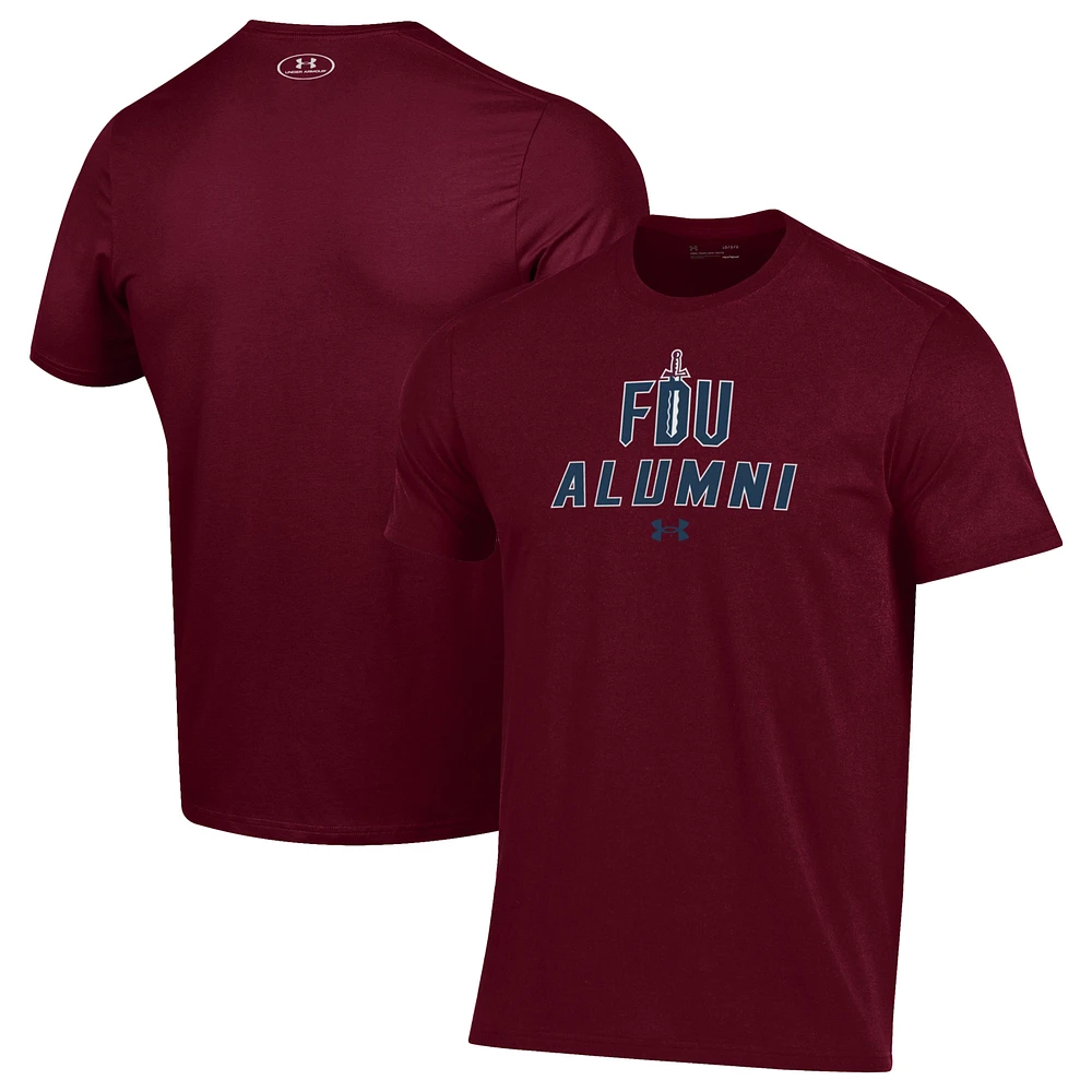 Men's Under Armour Maroon Fairleigh Dickinson Knights Alumni Performance T-Shirt