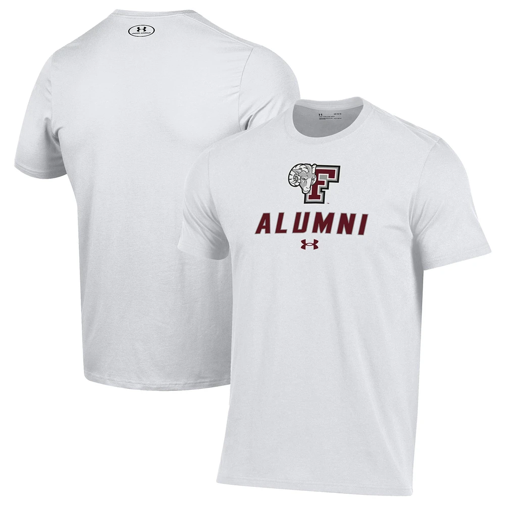 Men's Under Armour White Fordham Rams Alumni Performance T-Shirt