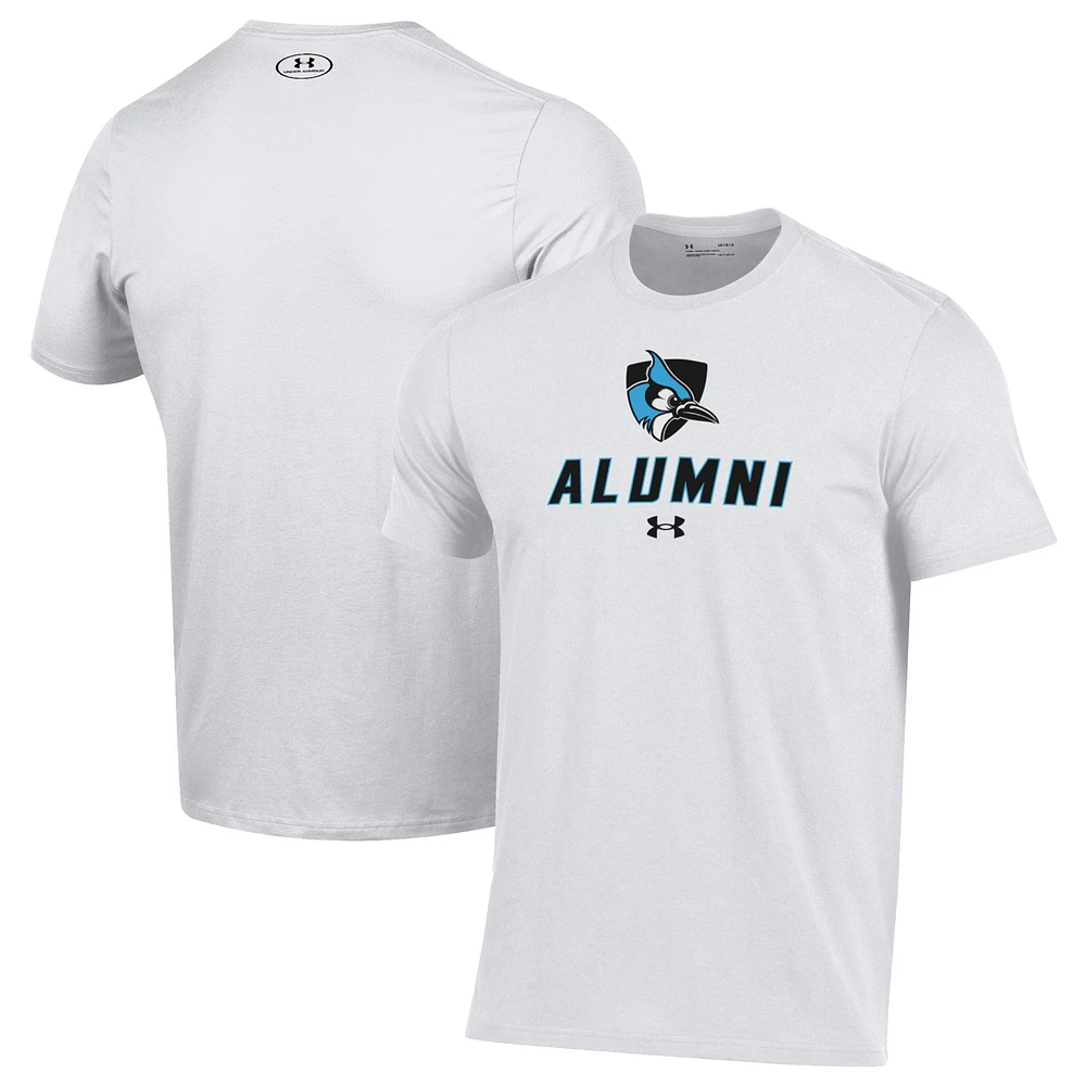 Men's Under Armour White Johns Hopkins Blue Jays Alumni Performance T-Shirt