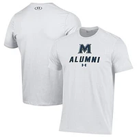 Men's Under Armour  White Mount St. Mary's Mountaineers Alumni Performance T-Shirt