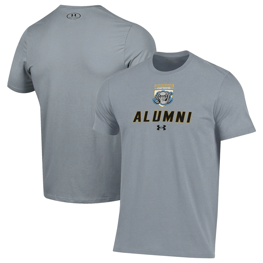 Men's Under Armour Gray Purdue Fort Wayne Mastodons Alumni Performance T-Shirt