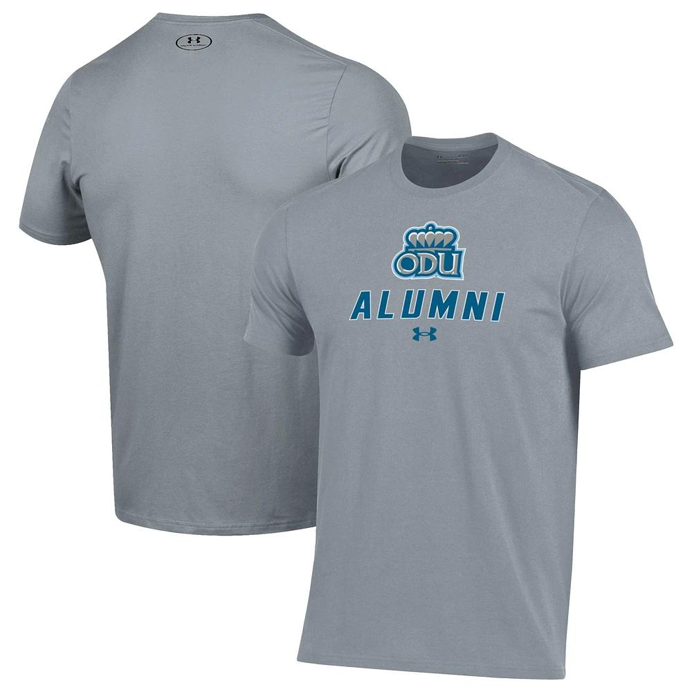Men's Under Armour Gray Old Dominion Monarchs Alumni Performance T-Shirt