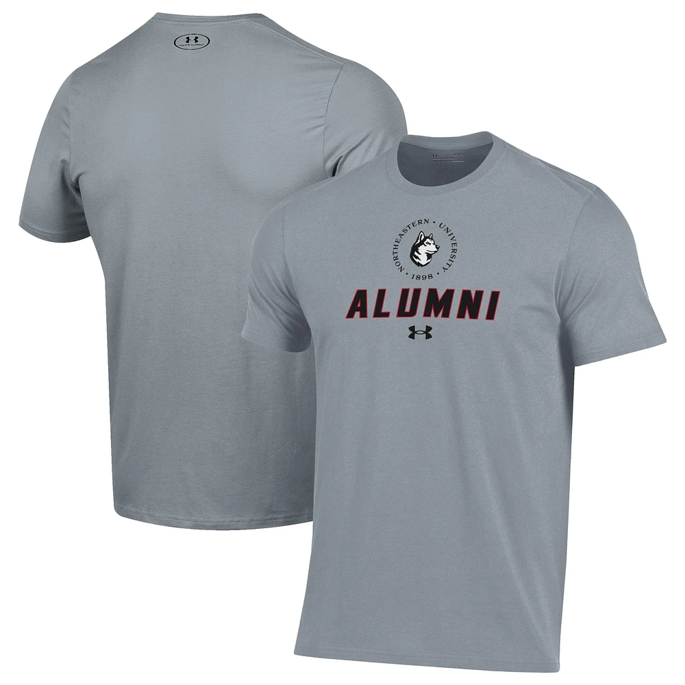 Men's Under Armour Gray Northeastern Huskies Alumni Performance T-Shirt