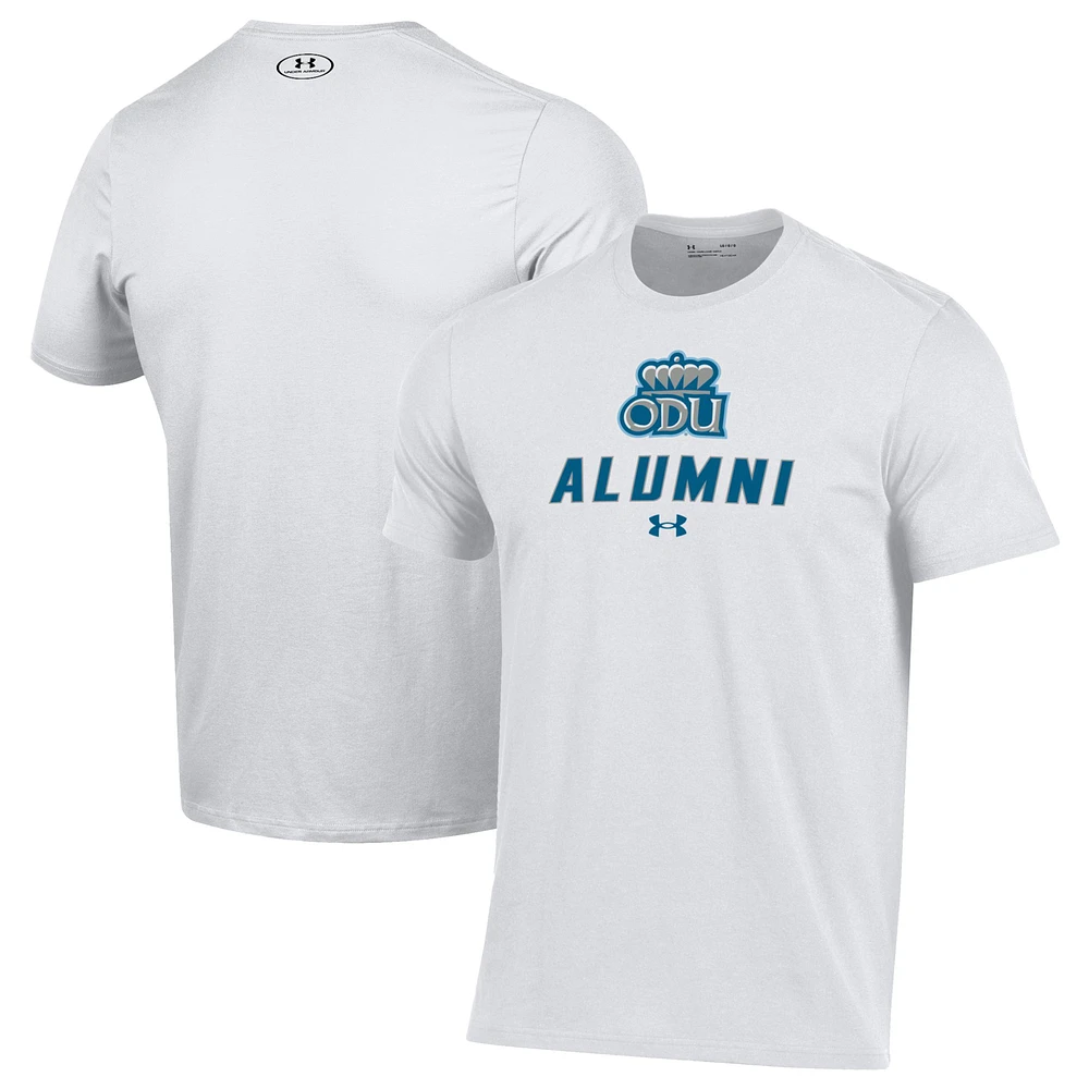 Men's Under Armour White Old Dominion Monarchs Alumni Performance T-Shirt