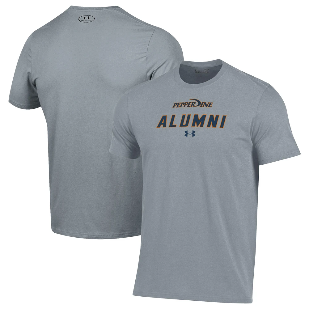 Men's Under Armour Gray Pepperdine Waves Alumni Performance T-Shirt