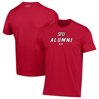 Men's Under Armour  Red Saint Francis Flash Alumni Performance T-Shirt
