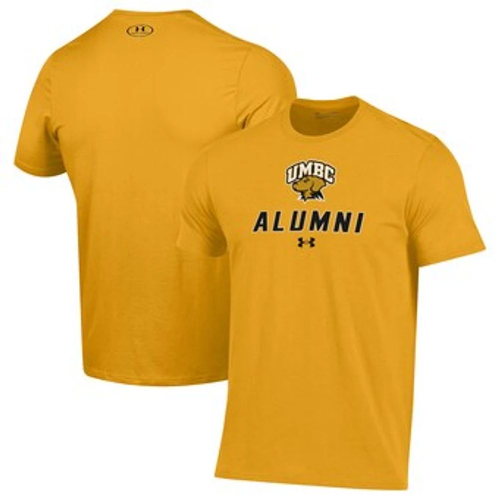 Men's Under Armour Yellow University of Maryland Baltimore Alumni Performance T-Shirt