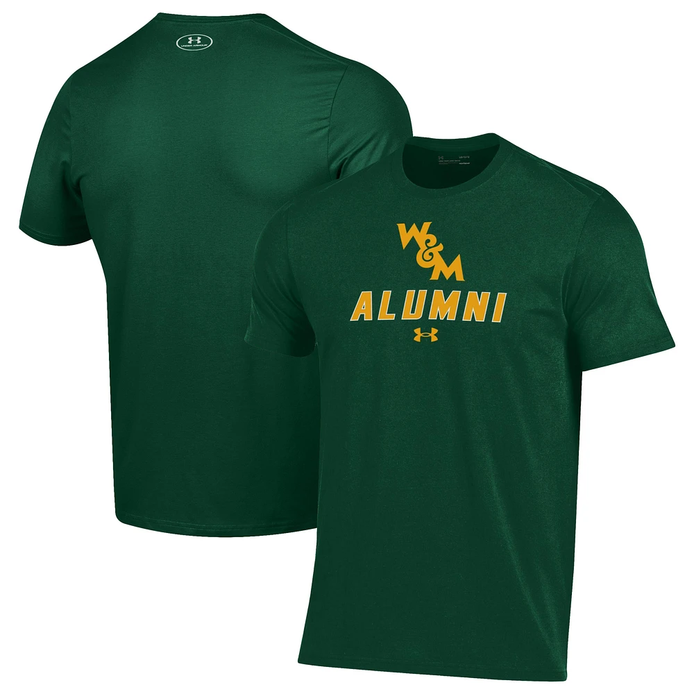Men's Under Armour Green William & Mary Tribe Alumni Performance T-Shirt