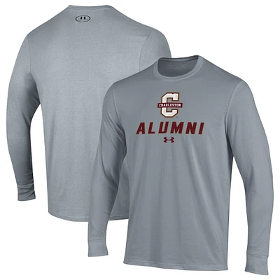 Men's Under Armour  Gray Charleston Cougars Alumni Performance Long Sleeve T-Shirt