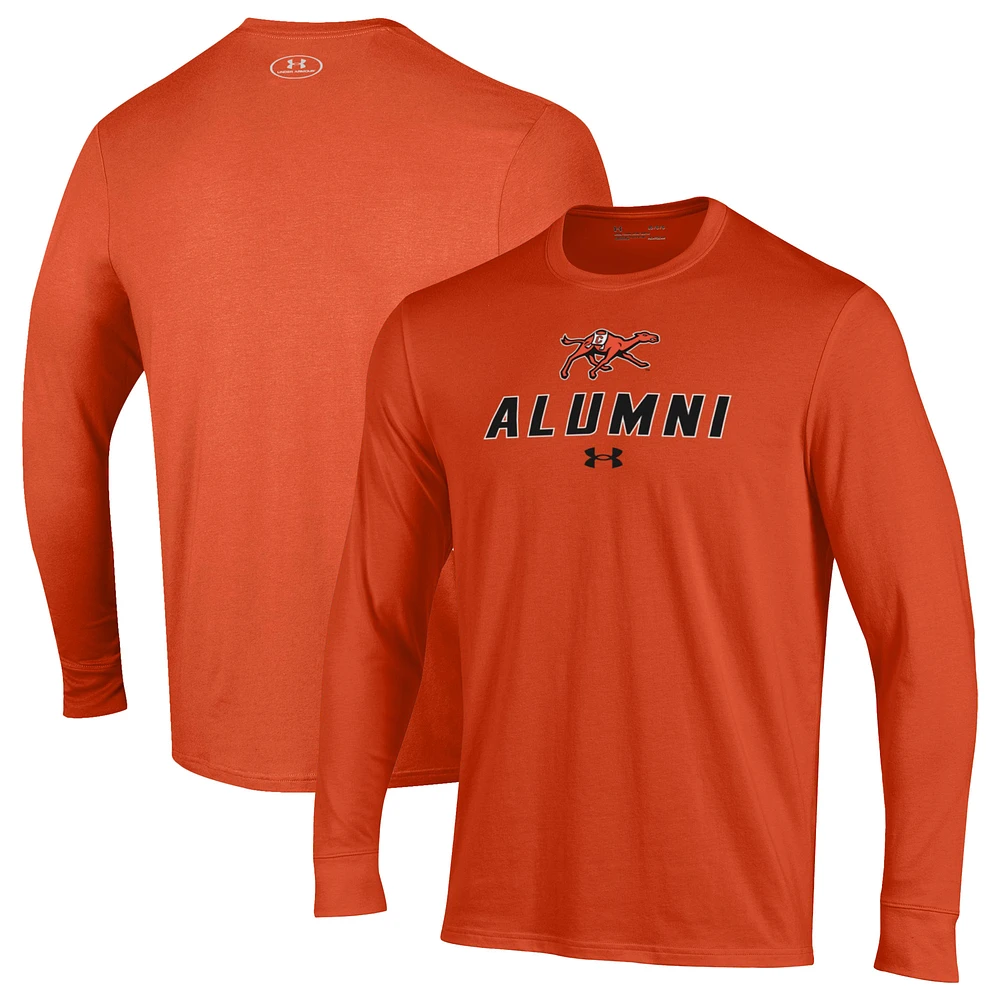 Men's Under Armour Orange Campbell Fighting Camels Alumni Performance Long Sleeve T-Shirt
