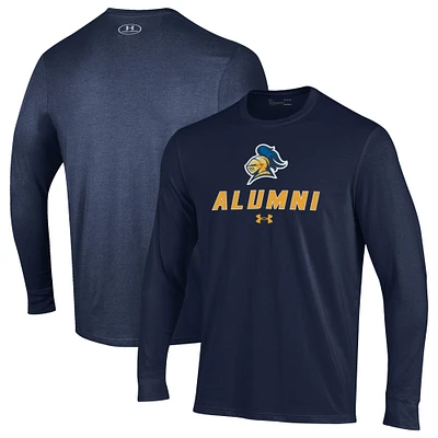 Men's Under Armour Navy Carleton Knights Alumni Performance Long Sleeve T-Shirt