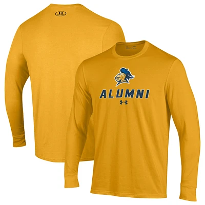Men's Under Armour Gold Carleton Knights Alumni Performance Long Sleeve T-Shirt