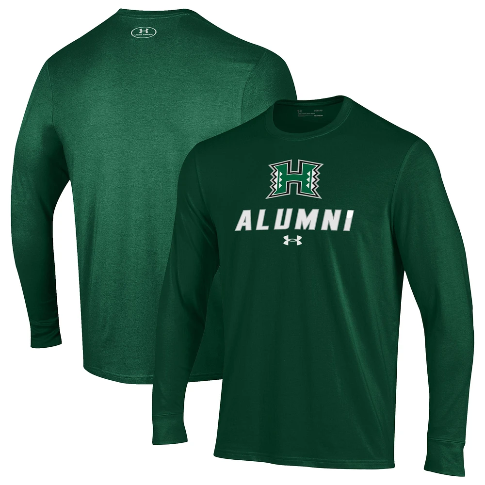 Men's Under Armour Hawaii Rainbow Warriors Alumni Performance Long Sleeve T-Shirt