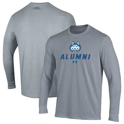 Men's Under Armour Gray Houston Christian Huskies Alumni Performance Long Sleeve T-Shirt
