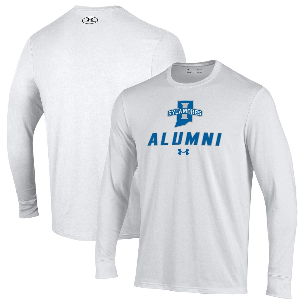 Men's Under Armour Indiana State Sycamores Alumni Performance Long Sleeve T-Shirt
