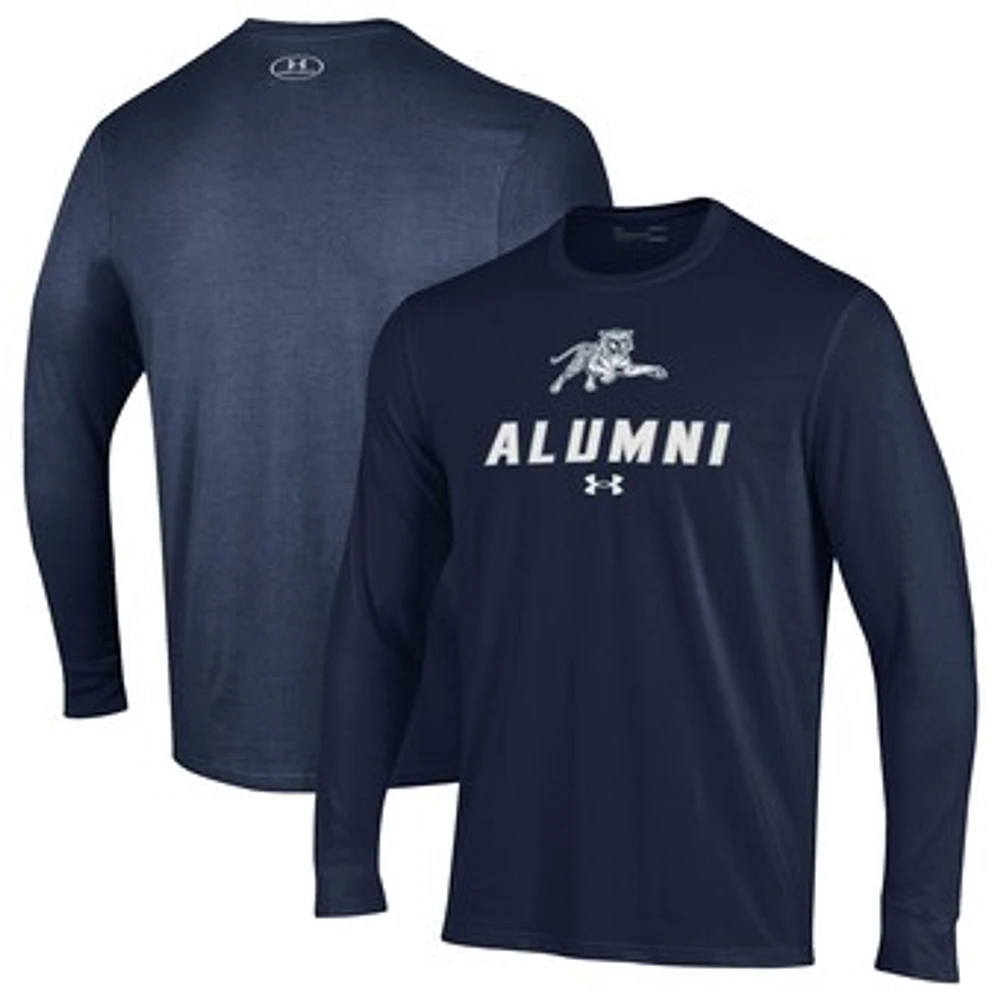 Men's Under Armour Navy Jackson State Tigers Alumni Performance Long Sleeve T-Shirt