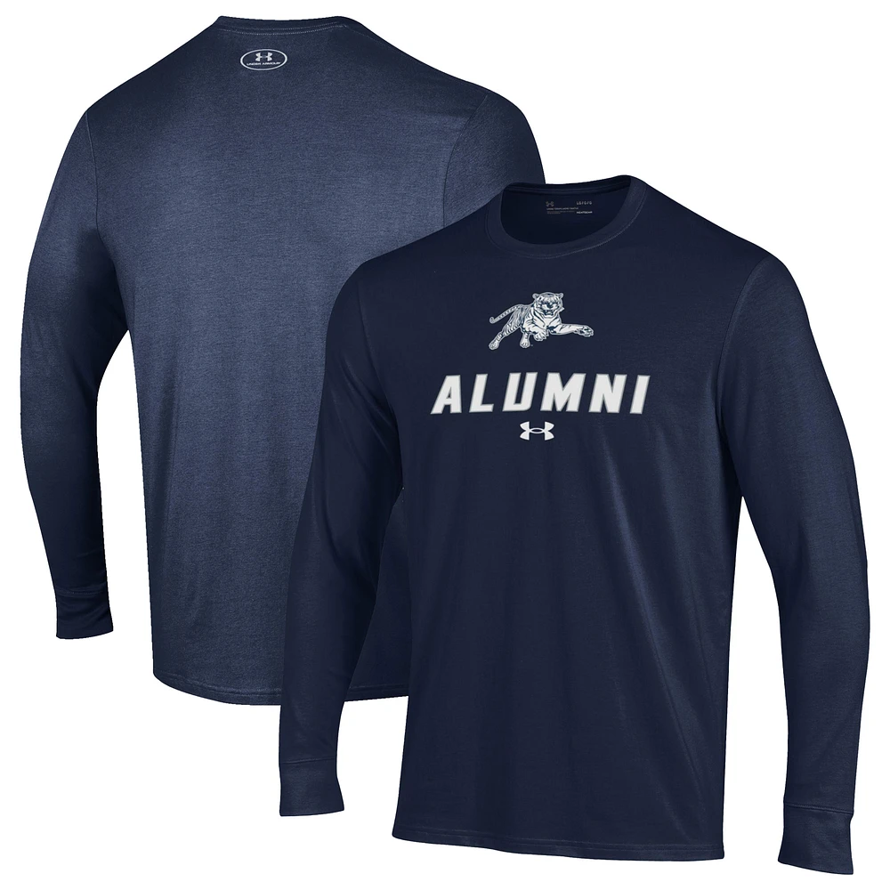 Men's Under Armour Navy Jackson State Tigers Alumni Performance Long Sleeve T-Shirt
