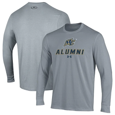 Men's Under Armour Gray Merrimack College Warriors Alumni Performance Long Sleeve T-Shirt