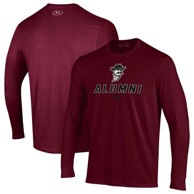Men's Under Armour Maroon New Mexico State Aggies Alumni Performance Long Sleeve T-Shirt