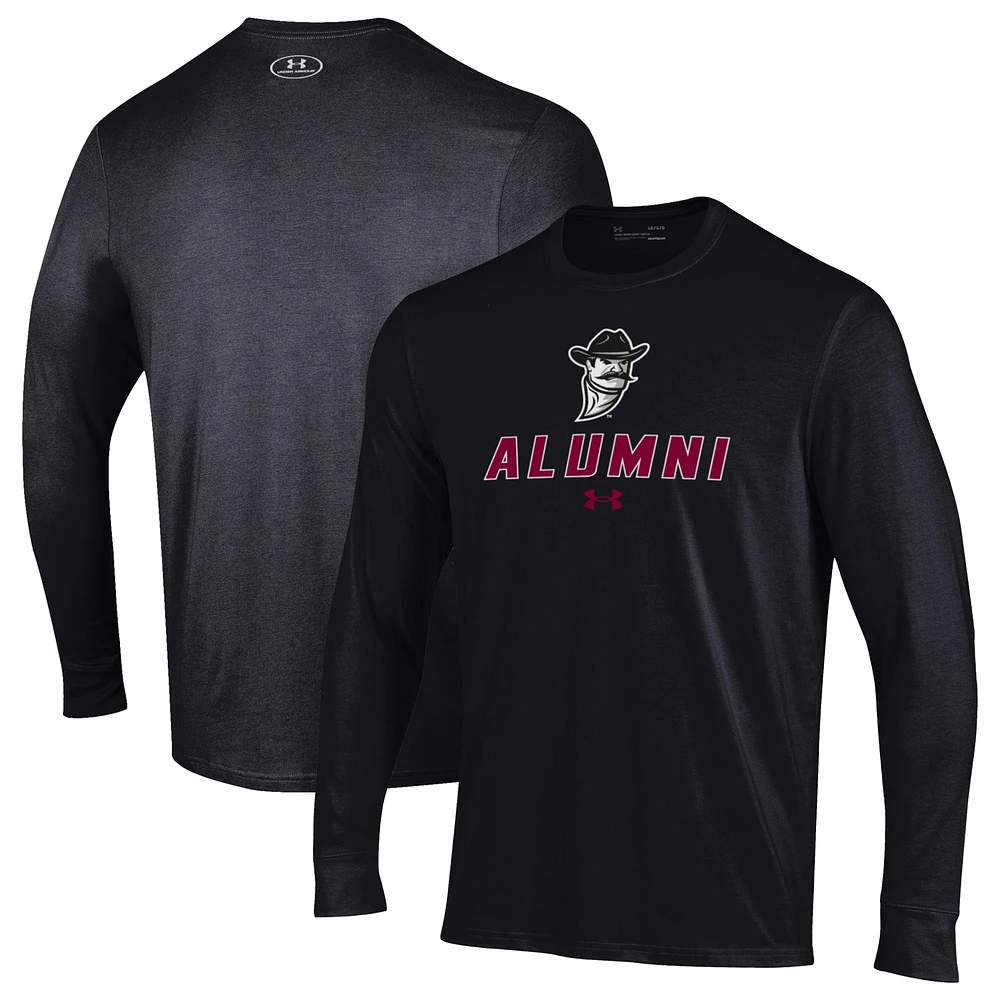 Men's Under Armour Black New Mexico State Aggies Alumni Performance Long Sleeve T-Shirt