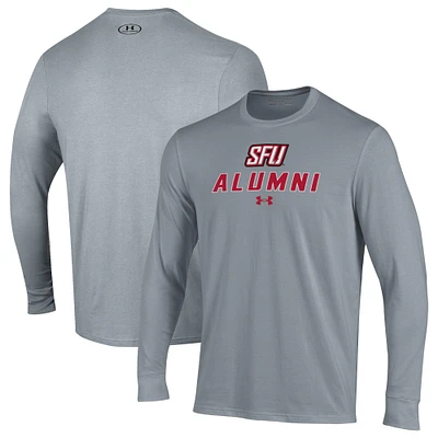 Men's Under Armour Saint Francis Red Flash Alumni Performance Long Sleeve T-Shirt