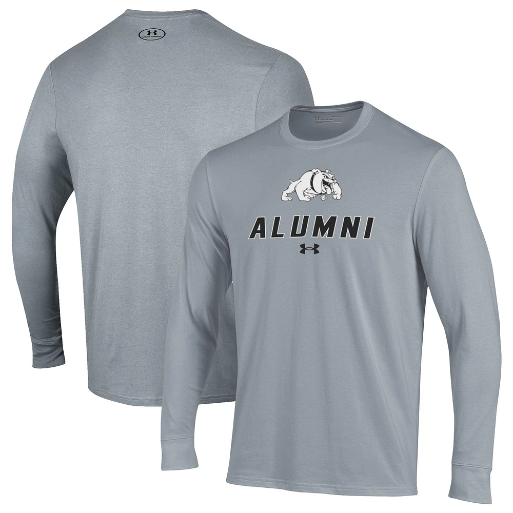 Men's Under Armour Gray Bowie State Bulldogs Alumni Performance Long Sleeve T-Shirt