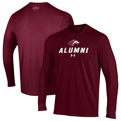 Men's Under Armour Maroon Southern Illinois Salukis Alumni Performance Long Sleeve T-Shirt