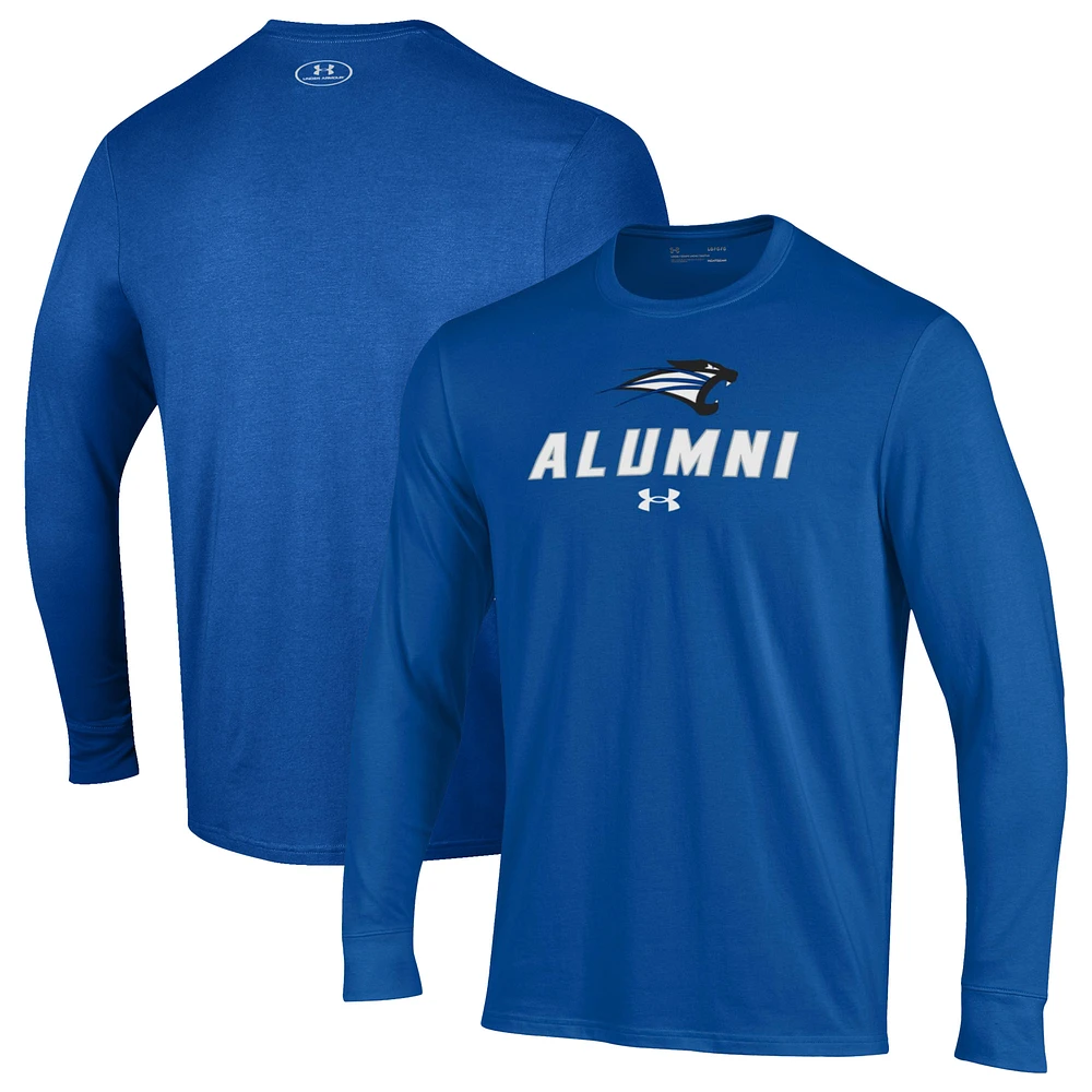 Men's Under Armour Royal Saint Francis Cougars Alumni Performance Long Sleeve T-Shirt