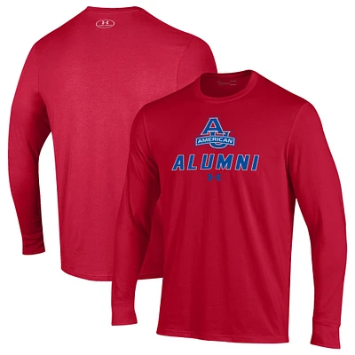 Men's Under Armour American University Eagles Alumni Performance Long Sleeve T-Shirt