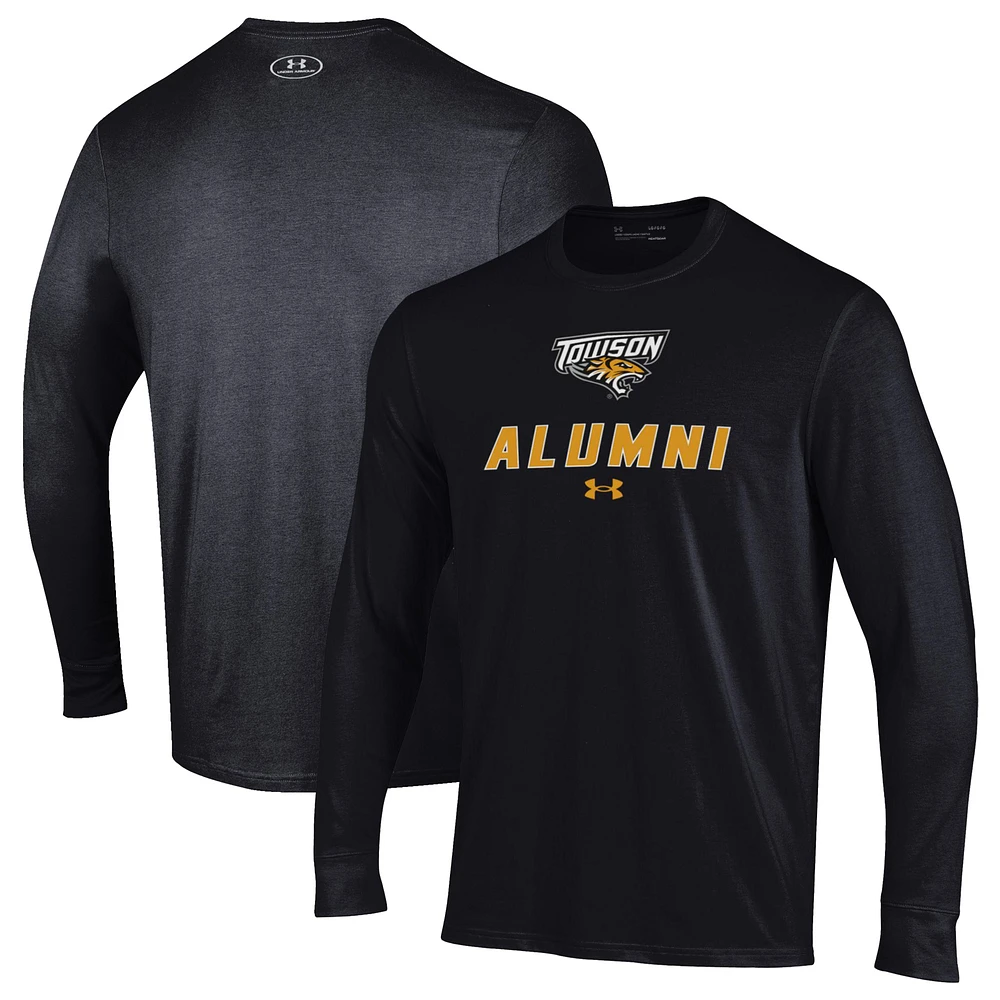 Men's Under Armour Towson Tigers Alumni Performance Long Sleeve T-Shirt