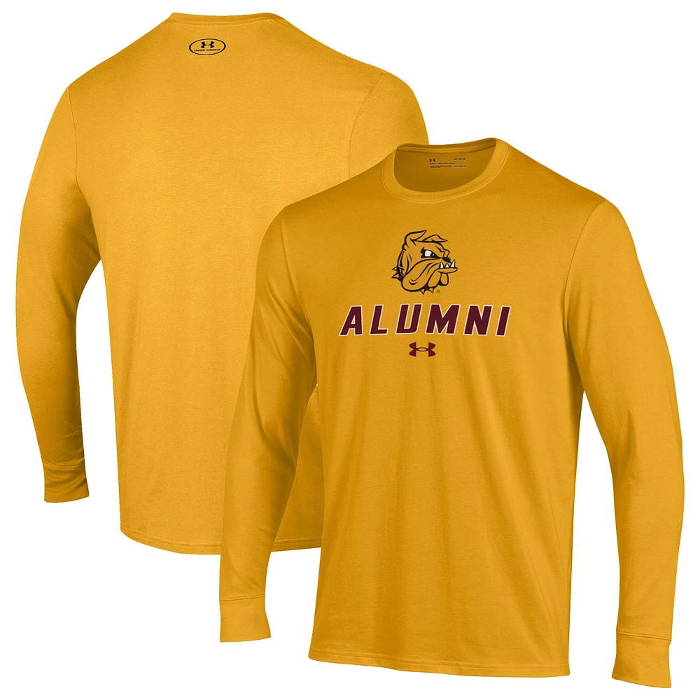 Men's Under Armour Gold Minnesota Duluth Bulldogs Alumni Performance Long Sleeve T-Shirt