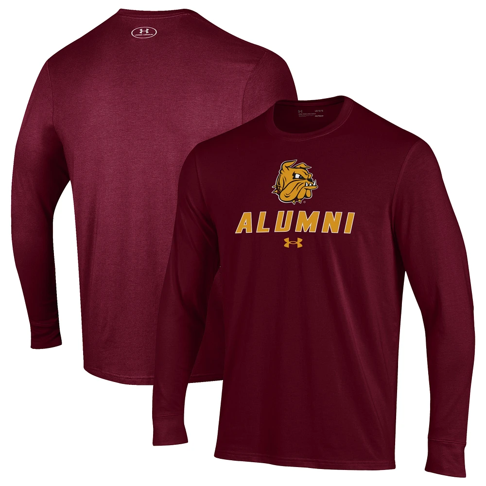Men's Under Armour Maroon Minnesota Duluth Bulldogs Alumni Performance Long Sleeve T-Shirt