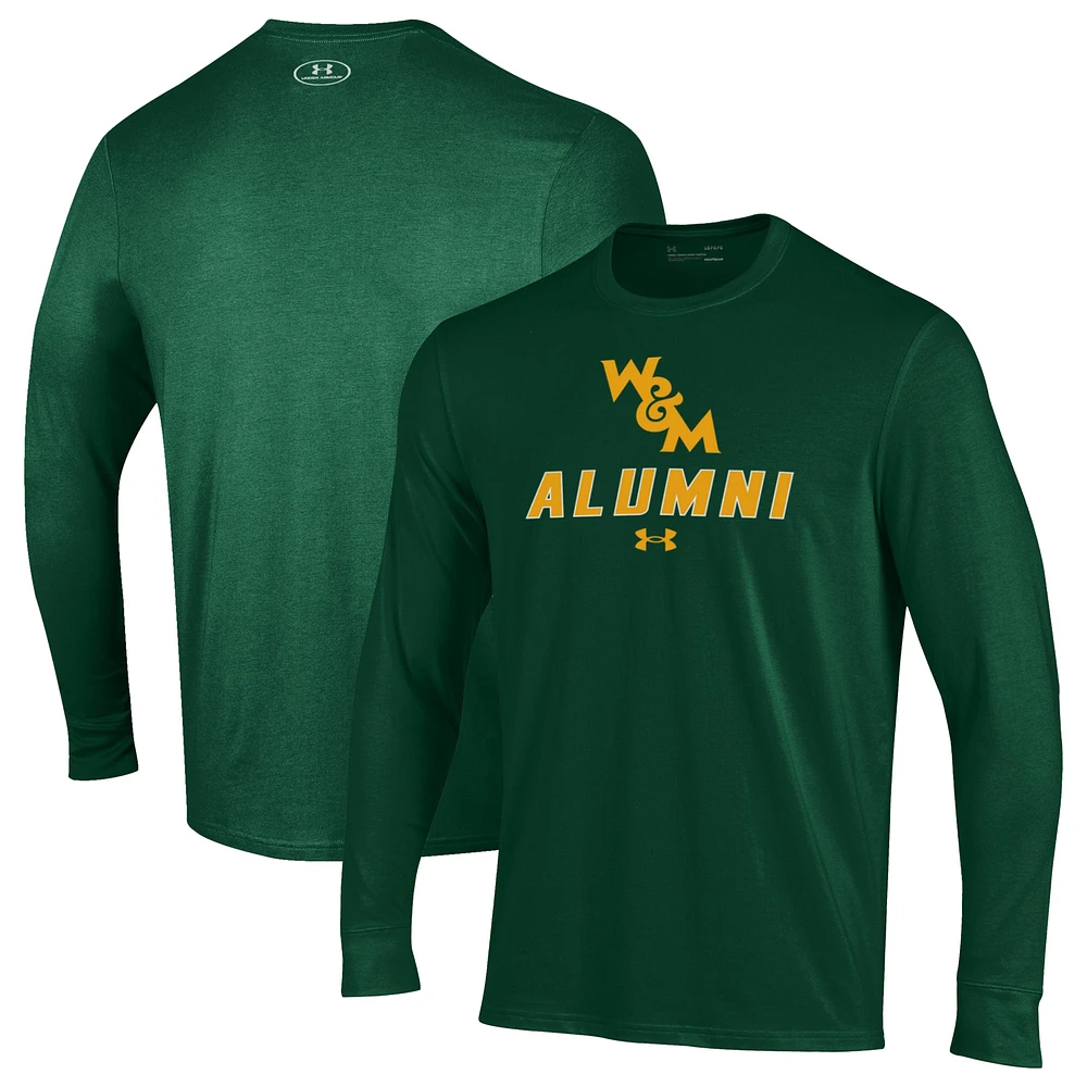 Men's Under Armour William & Mary Tribe Alumni Performance Long Sleeve T-Shirt