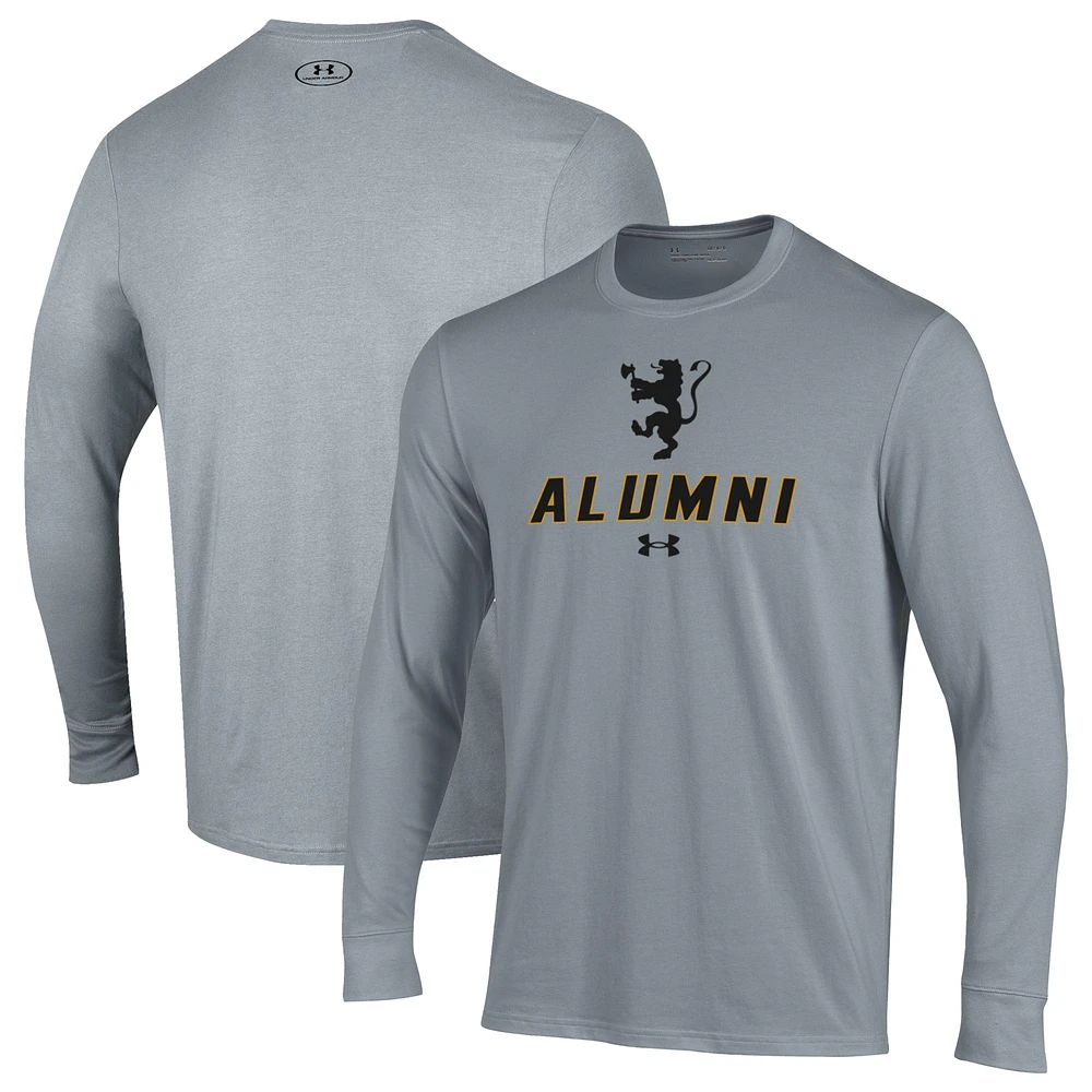 Men's Under Armour Gray St. Olaf Oles Alumni Performance Long Sleeve T-Shirt